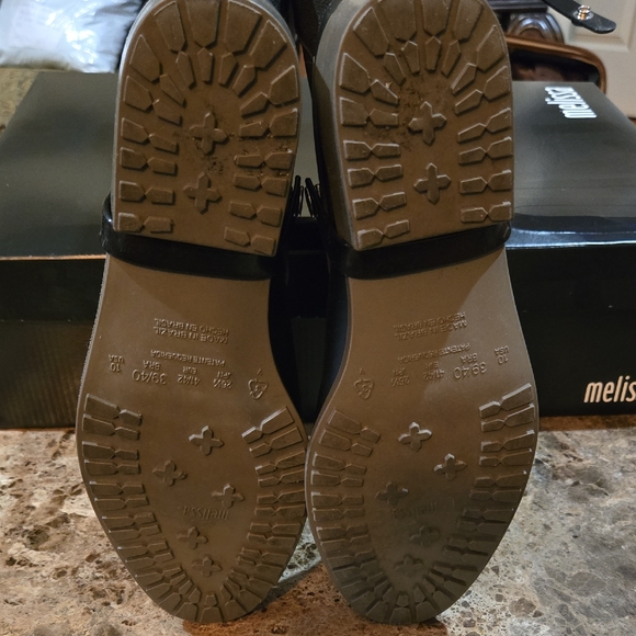 MELISSA RUBBER 2 IN ONE Black and green RUBBER Riding Boots - Picture 5 of 8